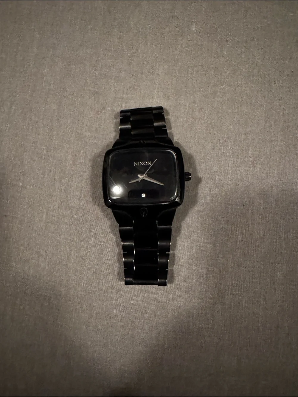 Nixon Men’s Black Stainless Steel Square Watch